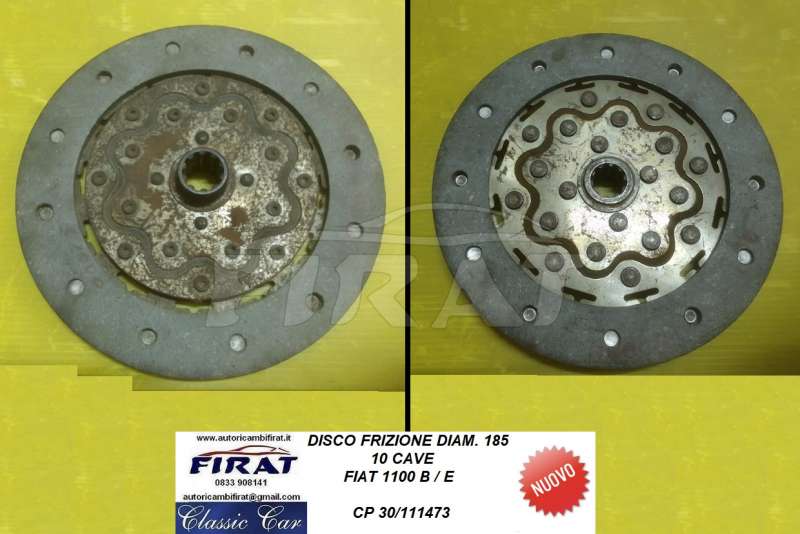 DISCO FRIZIONE FIAT 1100 B/E DIAM. 185 10 CAVE